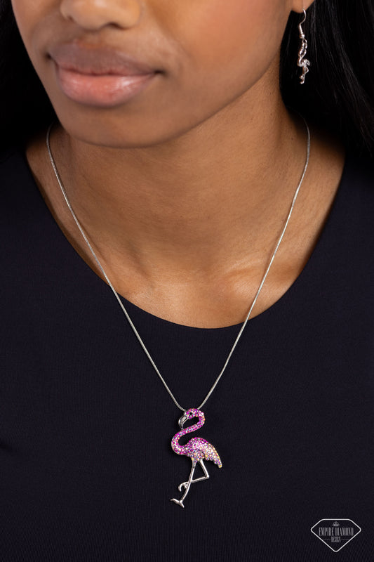 Flamingo Finesse - Pink Necklace - Paparazzi Accessories