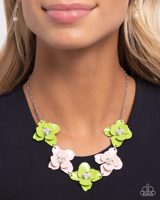 Pastel Pizzazz - Green Necklace - Paparazzi Accessories