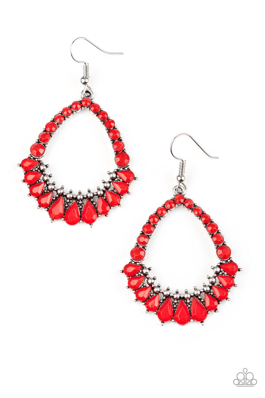 Crystal Waters - Red Earrings