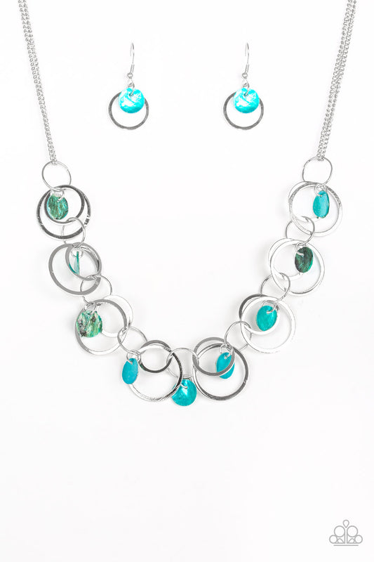 A Hot SHELL-er - Blue Necklace
