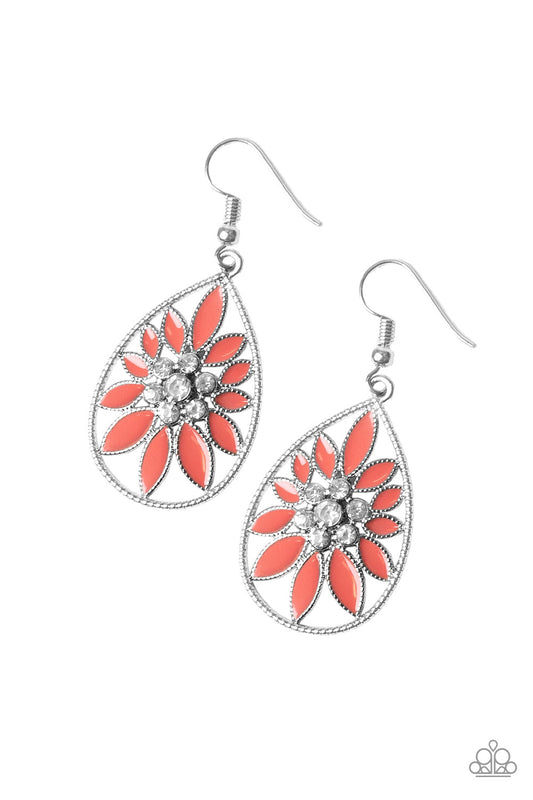 Floral Morals - Orange Earrings