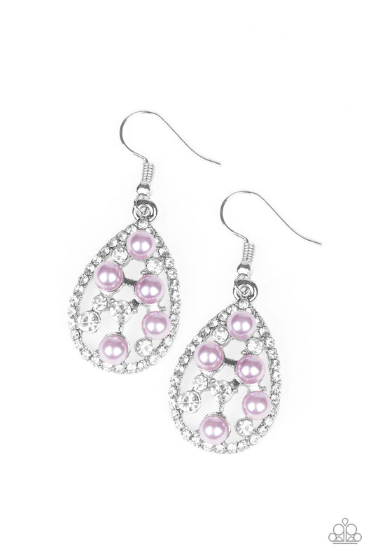 Fabulously Wealthy - Purple Earrings - Paparazzi Accessories
