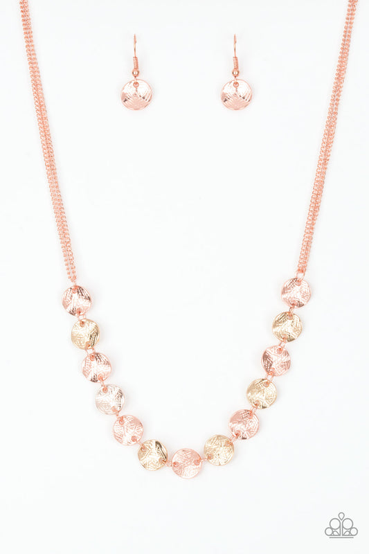 Simple Sheen - Copper Necklace - Paparazzi Accessoreis - Jazzy Jewels With Lady J