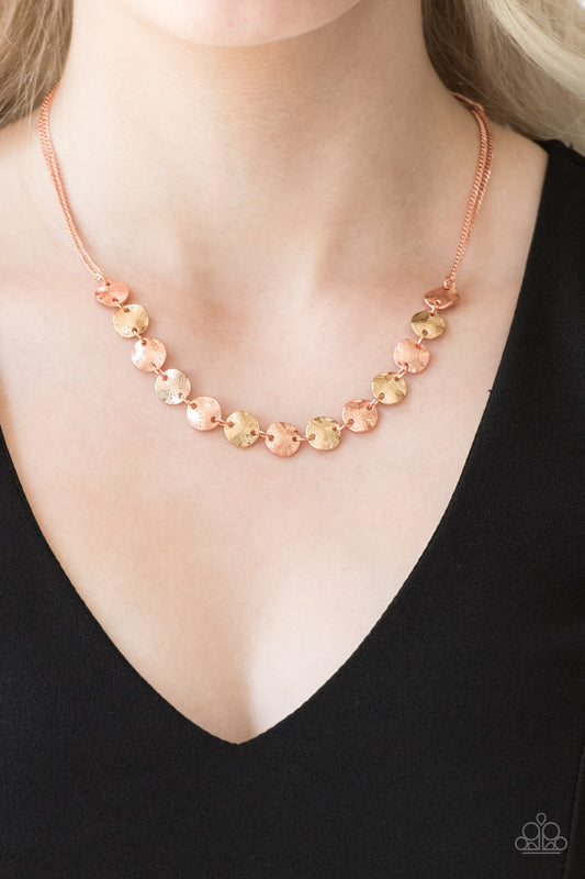 Simple Sheen - Copper Necklace - Paparazzi Accessoreis - Jazzy Jewels With Lady J