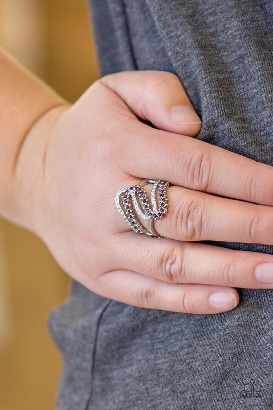 Make Waves - Purple Ring - Paparazzi Accessories