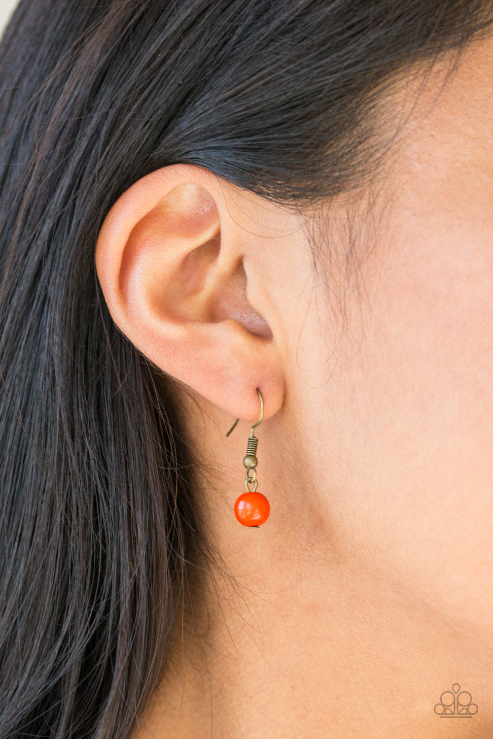 The GRIT Crowd - Orange Necklace - Paparazzi Accessories