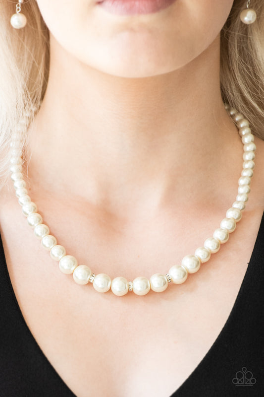 Royal Romance - White Necklace - Paparazzi Accessories