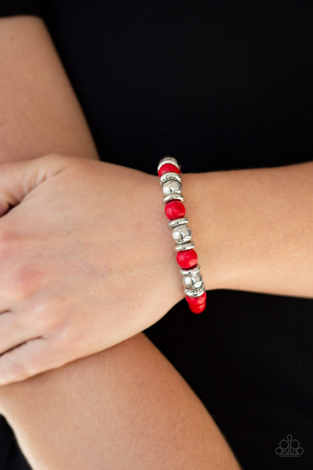 Across The Mesa - Red Bracelet - Paparazzi Accessories