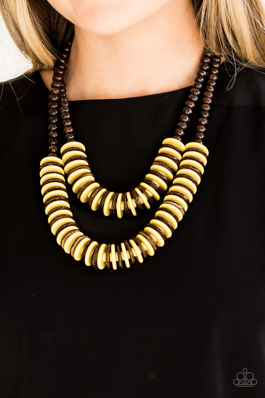 Dominican Disco - Yellow Necklace