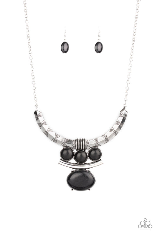 Commander In CHIEFETTE - Black Necklace - Paparazzi Accessories