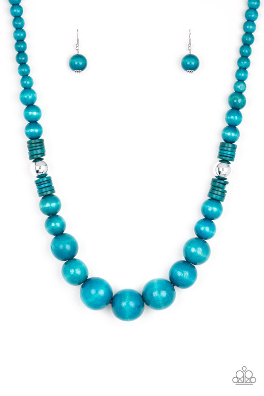 Panama Panorama - Blue Necklace - Paparazzi Accessories