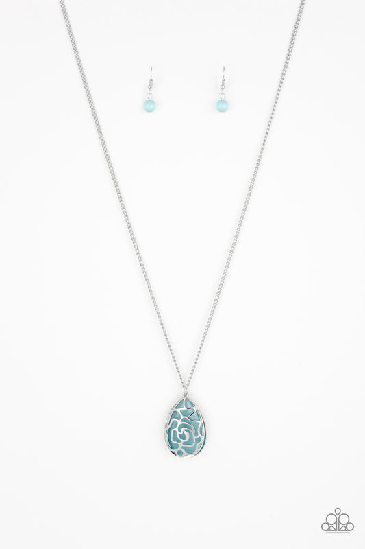 Gleaming Gardens - Blue Necklace - Jazzy Jewels With Lady J