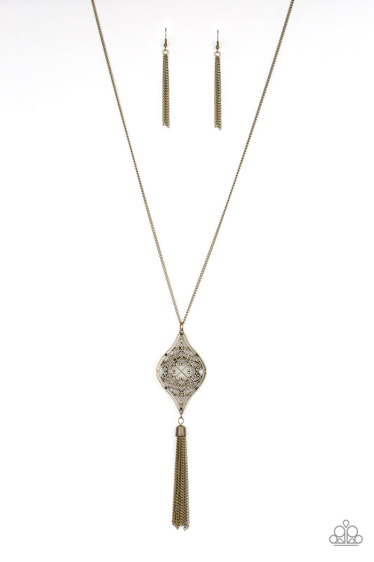 Totally Worth the TASSEL - Brass Necklace - Paparazzi Accessories8