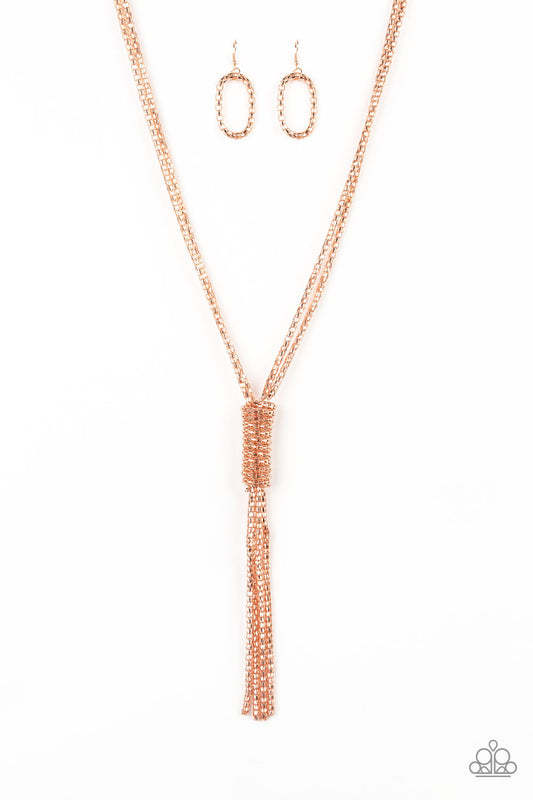 Boom Boom Knock You Out - Copper Necklace - Paparazzi Accessories