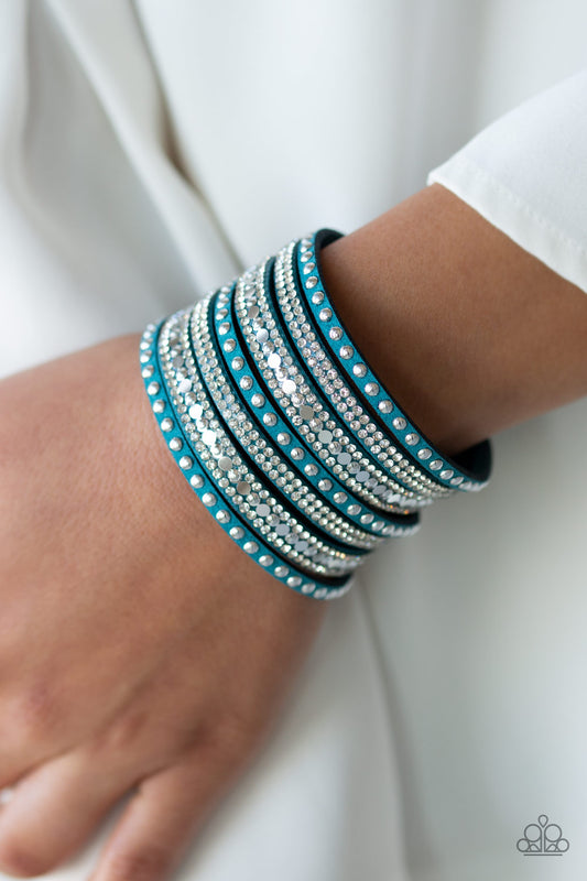 All Hustle and Hairspray - Blue Bracelet