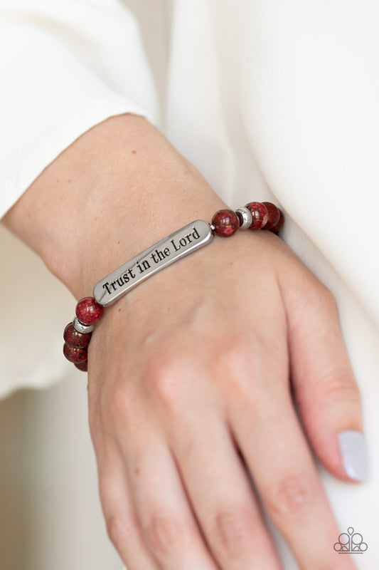 Trust Always - Red Bracelet - Paparazzi Accessories