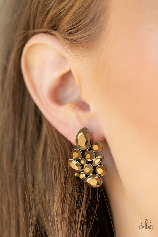 Galaxy Glimmer - Brass Earrings - Jazzy Jewels With Lady J