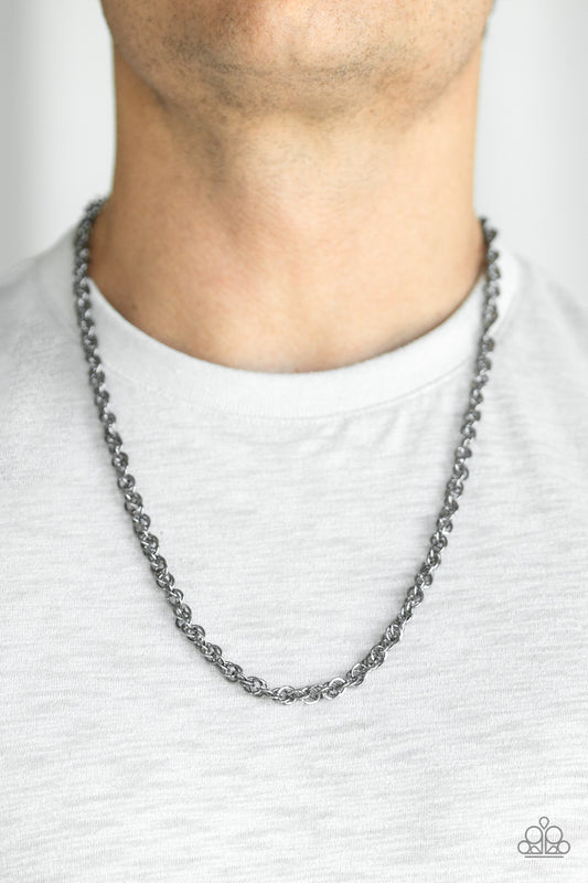 Lightweight Division - Black Necklace - Paparazzi Accessories