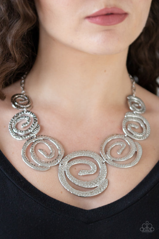 Statement Swirl - Silver - Jazzy Jewels With Lady J