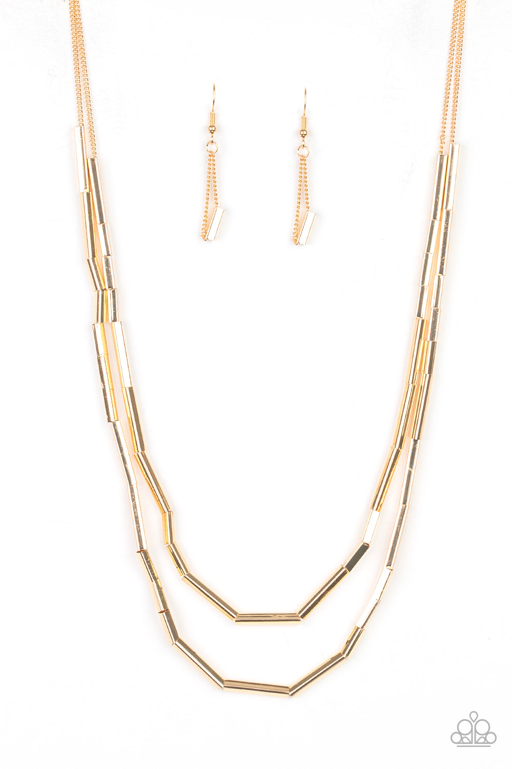 A Pipe Dream - Gold Necklace - Paparazzi Accessories - Jazzy Jewels With Lady J