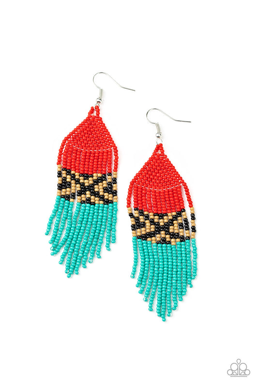 Beautifully BEADazzling- Red Earrings