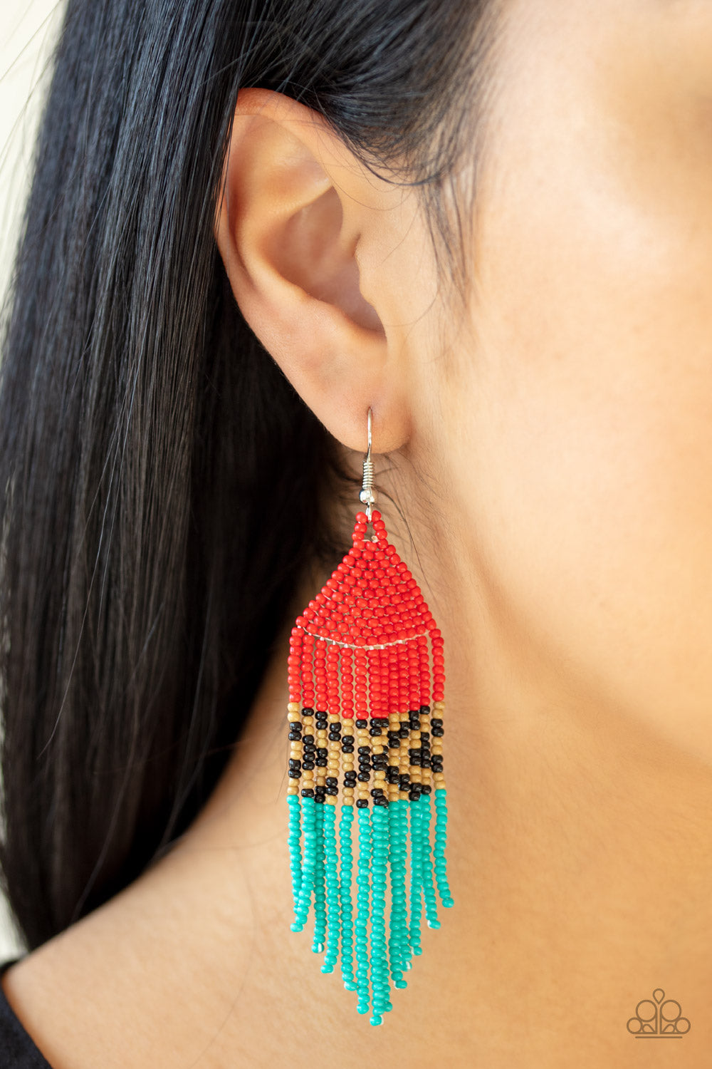 Beautifully BEADazzling- Red Earrings