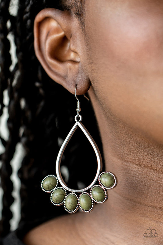 Stone Sky - Green Earrings - Jazzy Jewels With Lady J