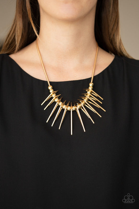 Fully Charged - Gold Necklace - Paparazzi Accessories