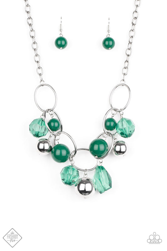 Cosmic Getaway - Green Necklace - Jazzy Jewels With Lady J