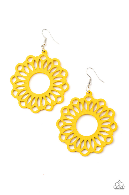 Dominican Daisy - Yellow Earrings