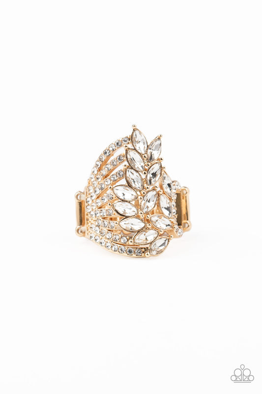 Clear-Cut Cascade - Gold Ring