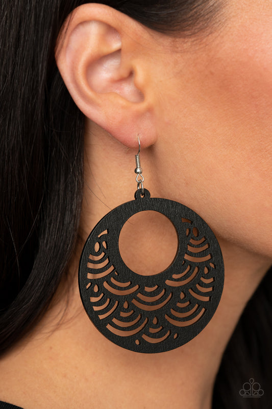 SEA Le Vie! - Black Earrings - Paparazzi Accessories