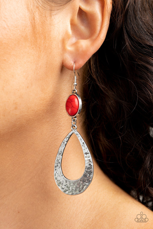 Badlands Baby - Red Earrings - Jazzy Jewels With Lady J