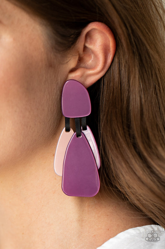 All FAUX One - Purple Earrings - Paparazzi Accessories