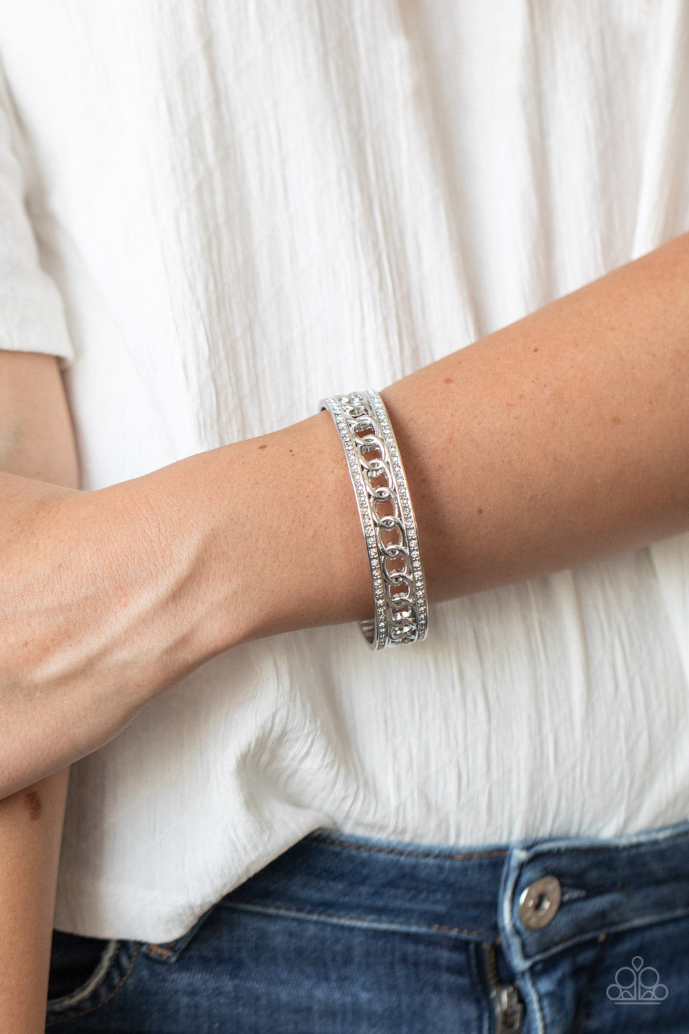 Couture Court - White Bracelet