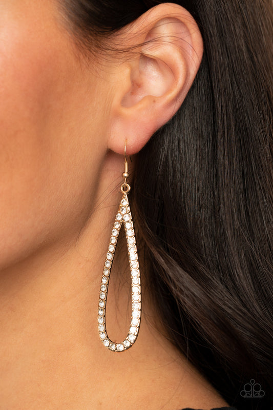 Glitzy Goals - Gold Earrings - Jazzy Jewels With Lady J