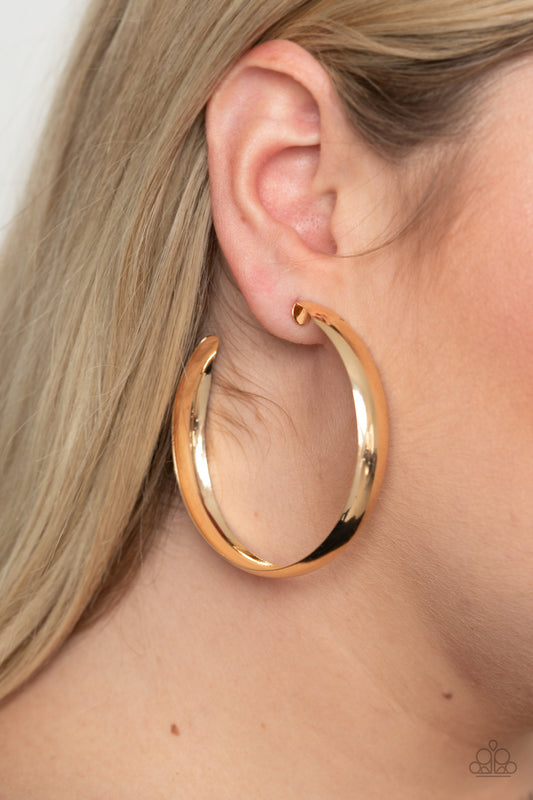 BEVEL In It - Gold Earrings