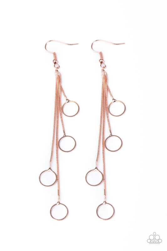 Full Swing Shimmer - Copper Earrings - Jazzy Jewels With Lady J