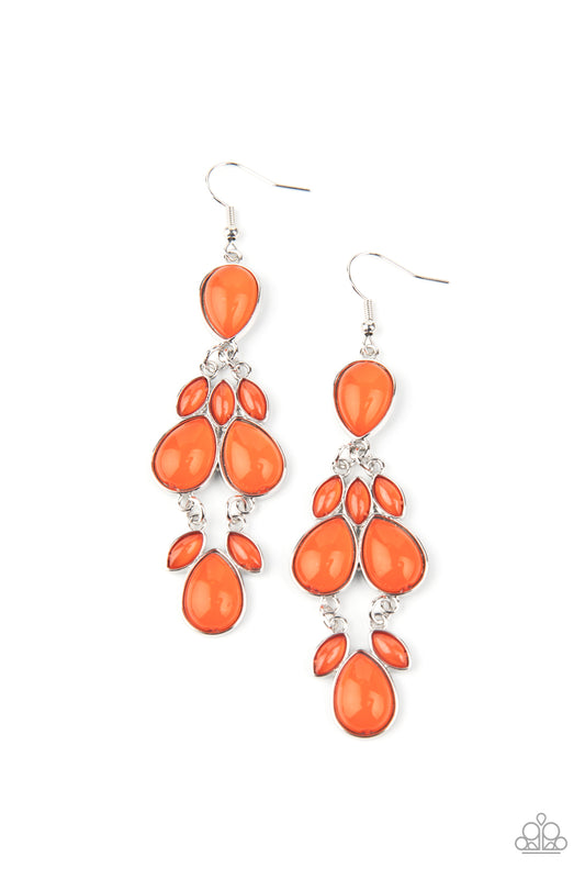 Superstar Social - Orange Earrings - Paparazzi Accessories