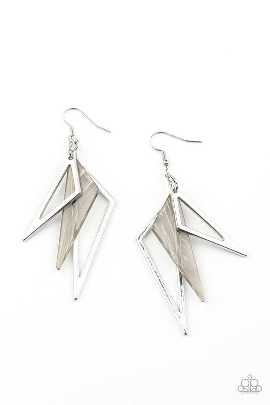 Evolutionary Edge - Silver Earrings - Paparazzi Accessories