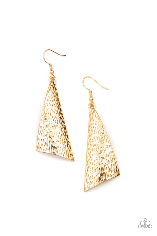 Ready The Troops - Gold Earrings- Paparazzi Accessories