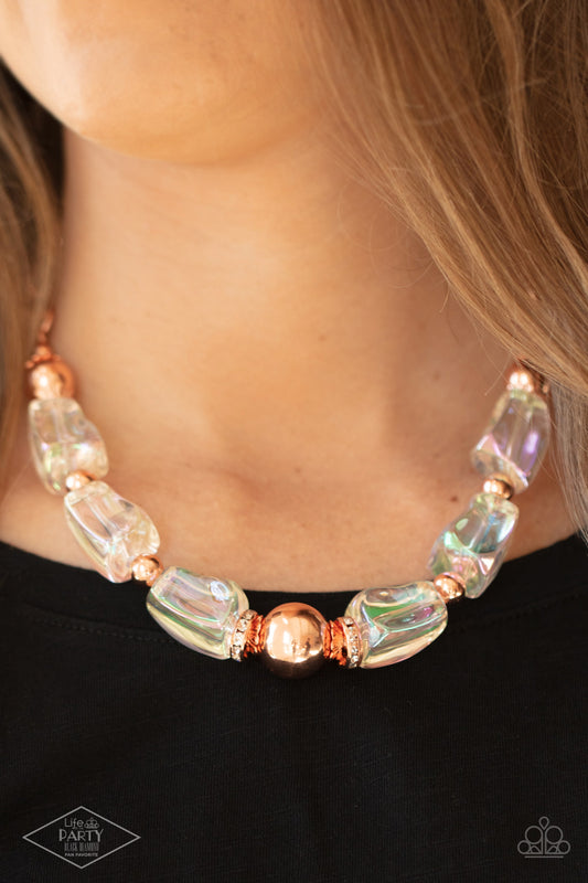 Iridescently Ice Queen - Copper Necklace - Paparazzi Accessories