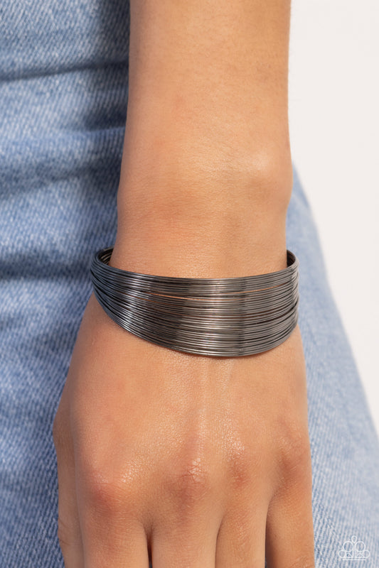 High Wire Act - Black Bracelet - Paparazzi Accessories