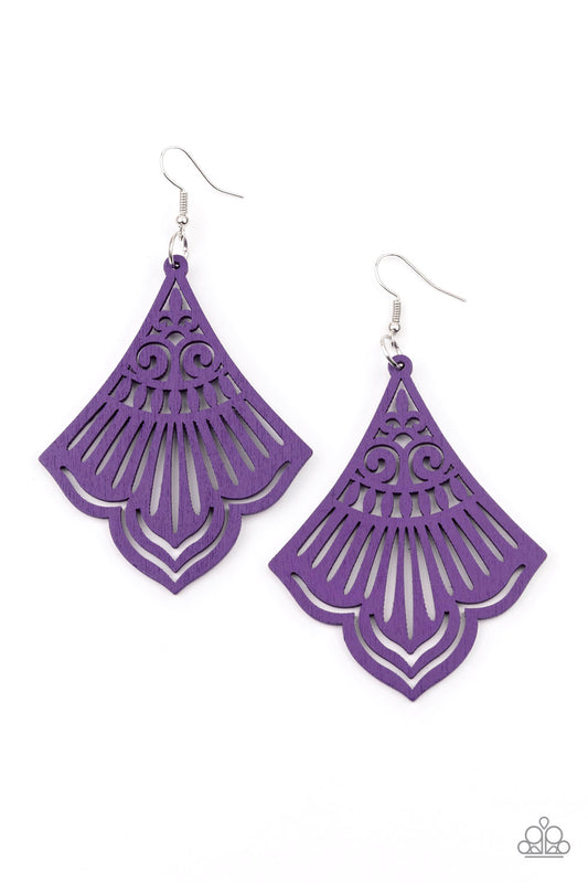 Eastern Escape - Purple Earrings - Paparazzi Accessories