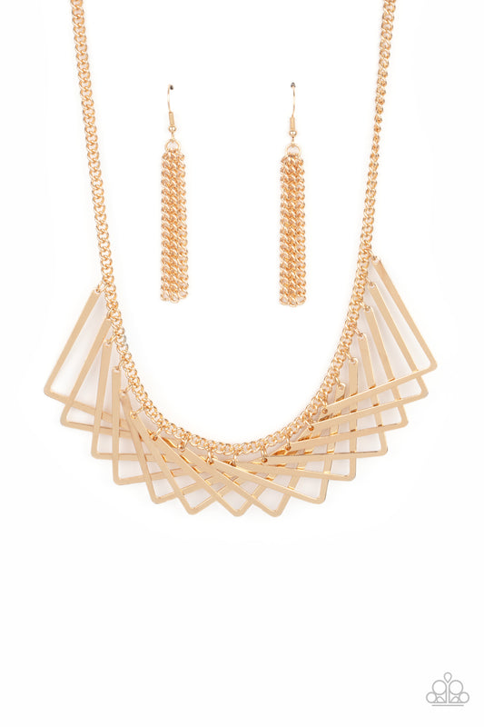 Metro Mirage - Gold Necklace - Paparazzi Accessories