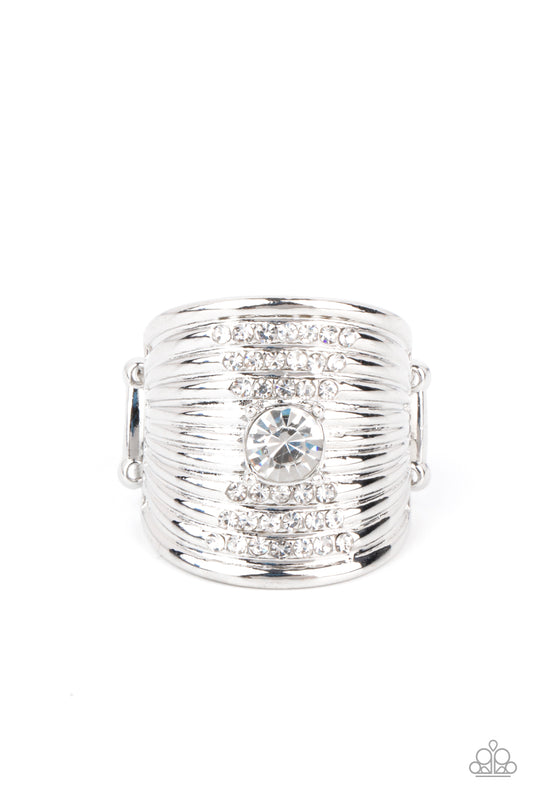 Crystal Corsets - White Ring - Paparazzi Accessories