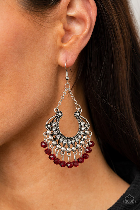 GLOW Down In Flames - Red Earrings