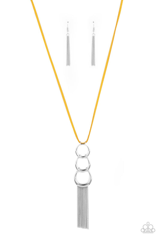 Industrial Conquest - Yellow Necklace - Paparazzi Accessories