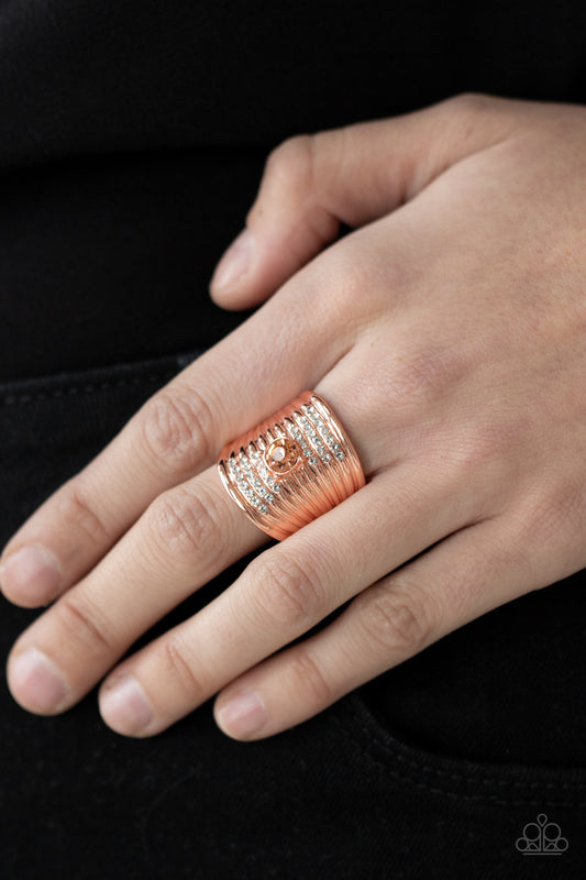 Crystal Corsets - Copper Ring - Paparazzi Accessories