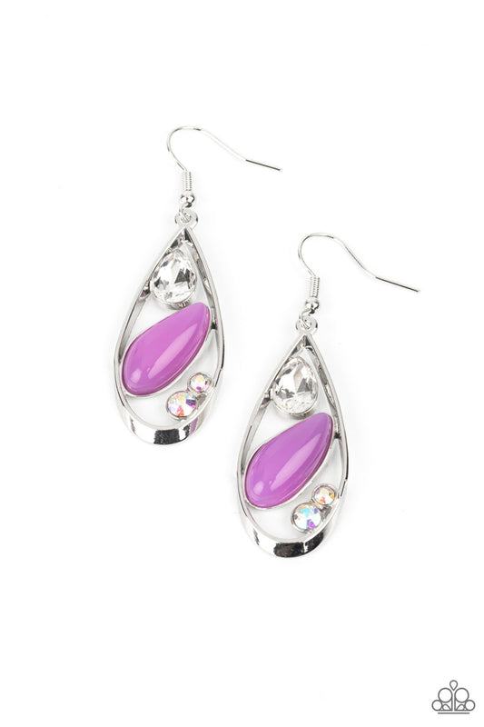 Harmonious Harbors - Purple Earrings - Paparazzi Accessories